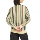 Adidas Originals Summer Glow Knitted Firebird Track Top Multicolor tepláková bunda žltá — produktová fotografia na bielom pozadí, bočný pohľad