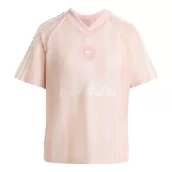 Adidas Originals Summer Glow Knitted Oversized Jersey Pink dres ružový — produktová fotografia na bielom pozadí, bočný pohľad