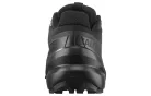 Salomon Speedcross 6 Black Phantom nízke trailové topánky čierne-lomené biele — produktová fotografia na bielom pozadí, bočný pohľad