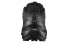 Salomon Speedcross 6 Black Phantom dámske nízke trailové topánky čierne-lomené biele — produktová fotografia na bielom pozadí, bočný pohľad