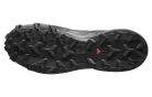 Salomon Speedcross 6 Black Phantom dámske nízke trailové topánky čierne-lomené biele — produktová fotografia na bielom pozadí, bočný pohľad