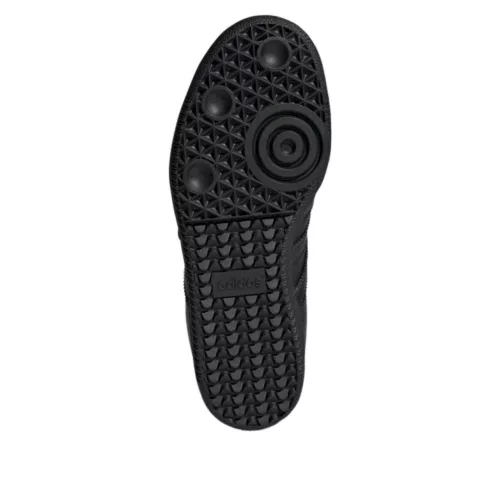 adidas Samba Jane Triple Black dámske nízke streetové tenisky čierne — produktová fotografia na bielom pozadí, bočný pohľad