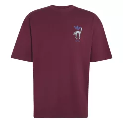   adidas Snowball Graphic Oversized T-shirt Maroon unisex tričko bordové