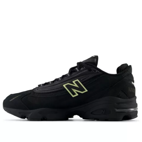 New Balance 1000 Cordura Black Neon nízke streetové tenisky čierne — produktová fotografia na bielom pozadí, bočný pohľad