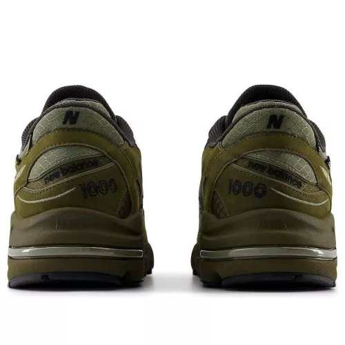 New Balance 1000 Cordura Woodland nízke streetové tenisky — produktová fotografia na bielom pozadí, bočný pohľad