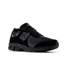New Balance 2002R Mesh Black Metallic nízke streetové tenisky čierne — produktová fotografia na bielom pozadí, bočný pohľad