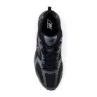 New Balance 530 Black Dark Grey nízke streetové tenisky čierne-sivé — produktová fotografia na bielom pozadí, bočný pohľad
