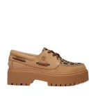 Timberland Stone Street Boat Shoe dámske členkové topánky béžové — produktová fotografia na bielom pozadí, bočný pohľad