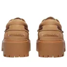 Timberland Stone Street Boat Shoe dámske členkové topánky béžové — produktová fotografia na bielom pozadí, bočný pohľad