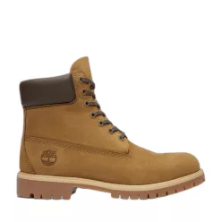 Timberland 6" Premium Waterproof Boot Brown členkové topánky hnedé — produktová fotografia na bielom pozadí, bočný pohľad