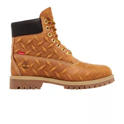   Supreme x Timberland 6 Inch Premium Waterproof Boot Embossed Diamond Plate Wheat pánske vysoké čižmy pšeničné