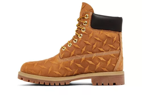 Supreme x Timberland 6 Inch Premium Waterproof Boot Embossed Diamond Plate Wheat pánske vysoké čižmy pšeničné