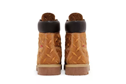 Supreme x Timberland 6 Inch Premium Waterproof Boot Embossed Diamond Plate Wheat pánske vysoké čižmy pšeničné