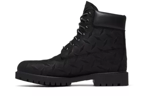 Supreme x Timberland 6 Inch Premium Waterproof Boot Embossed Diamond Plate Black pánske vysoké čižmy čierne