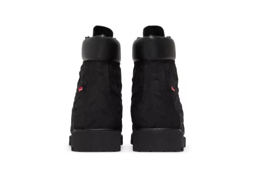 Supreme x Timberland 6 Inch Premium Waterproof Boot Embossed Diamond Plate Black pánske vysoké čižmy čierne