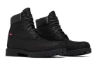Supreme x Timberland 6 Inch Premium Waterproof Boot Embossed Diamond Plate Black pánske vysoké čižmy čierne