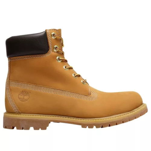 Timberland 6 Inch Lace Up Premium WP Boot 'Wheat' dámske členkové topánky — produktová fotografia na bielom pozadí, bočný pohľad