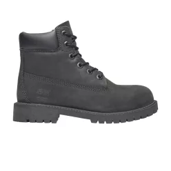 Timberland 6" Premium Waterproof Boot Black detské členkové topánky čierne — produktová fotografia na bielom pozadí, bočný pohľad