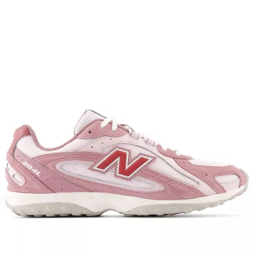 New Balance 204L Rosewood nízke streetové tenisky — produktová fotografia na bielom pozadí, bočný pohľad