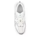 New Balance 530 Silver Metallic Mosaic Green nízke streetové tenisky strieborné-zelené — produktová fotografia na bielom pozadí, bočný pohľad