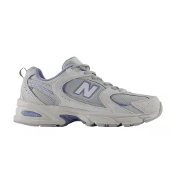 New Balance 530 Grey Matter Sea Blue nízke streetové tenisky sivé-modré — produktová fotografia na bielom pozadí, bočný pohľad