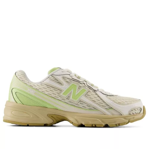 New Balance 740 Dry Lime nízke streetové tenisky — produktová fotografia na bielom pozadí, bočný pohľad