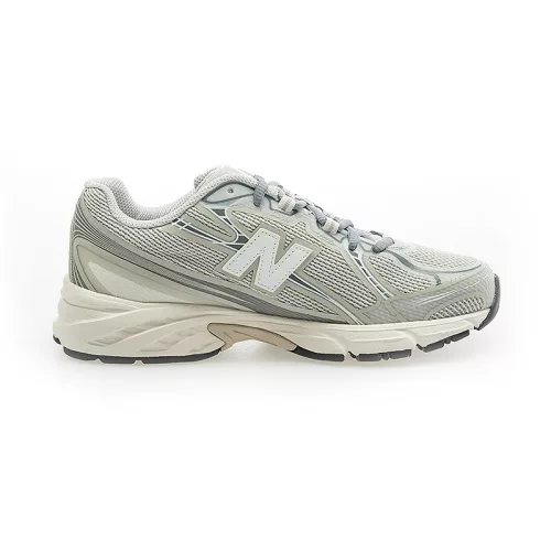New Balance 740 Slate Grey nízke streetové tenisky sivé — produktová fotografia na bielom pozadí, bočný pohľad