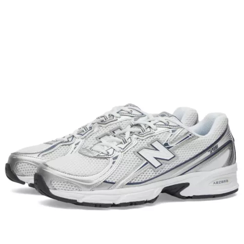 New Balance 740v2 White Shadow Grey Navy nízke streetové tenisky biele-sivé — produktová fotografia na bielom pozadí, bočný pohľad