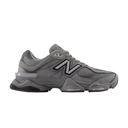 New Balance 9060 Shadow Grey Castlerock nízke streetové tenisky sivé — produktová fotografia na bielom pozadí, bočný pohľad