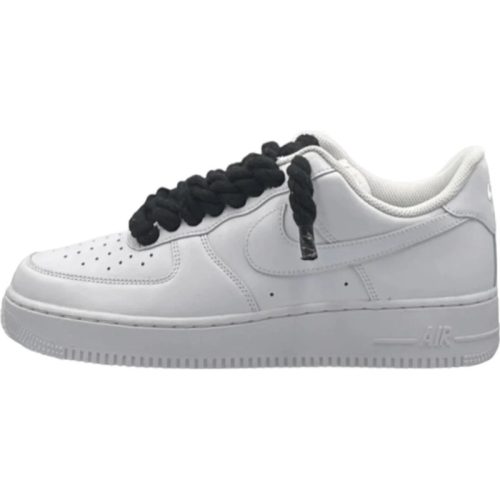 Nike Air Force 1 Low '07 'White' Rope Lace s čiernymi šnúrkami